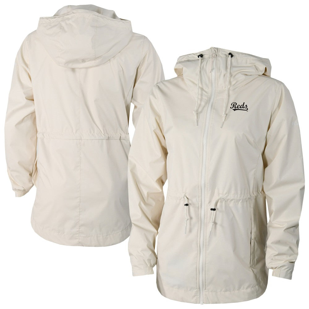 Cincinnati Reds Women's Lily Park Full-Zip Rain Jacket Cream
