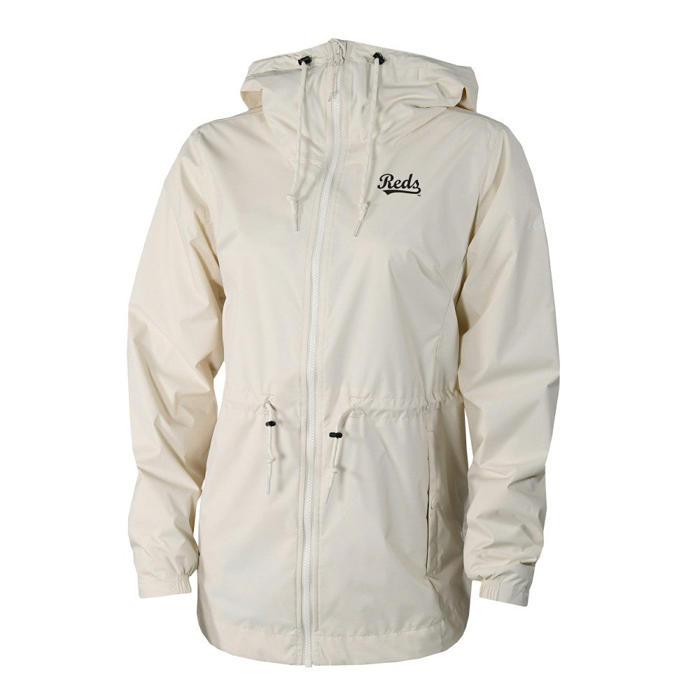 Cincinnati Reds Women's Lily Park Full-Zip Rain Jacket Cream