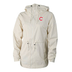Chicago Cubs Women's Lily Park Full-Zip Rain Jacket Cream