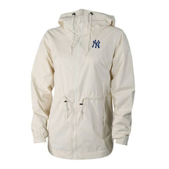 New York Yankees Women's Lily Park Full-Zip Rain Jacket Cream