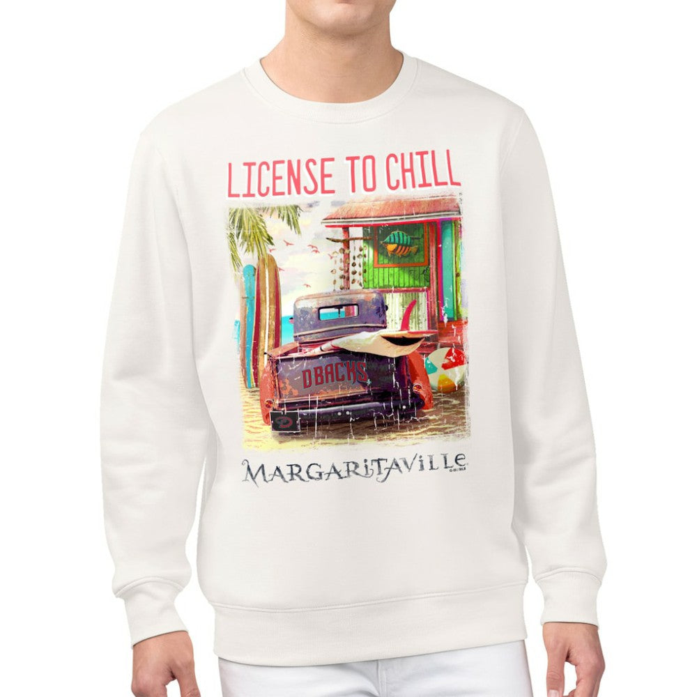Arizona Diamondbacks Margaritaville License to Chill Fleece Sweatshirt Cream
