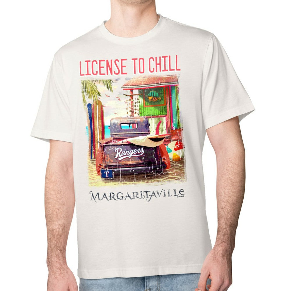 Texas Rangers Margaritaville License to Chill T-Shirt Cream