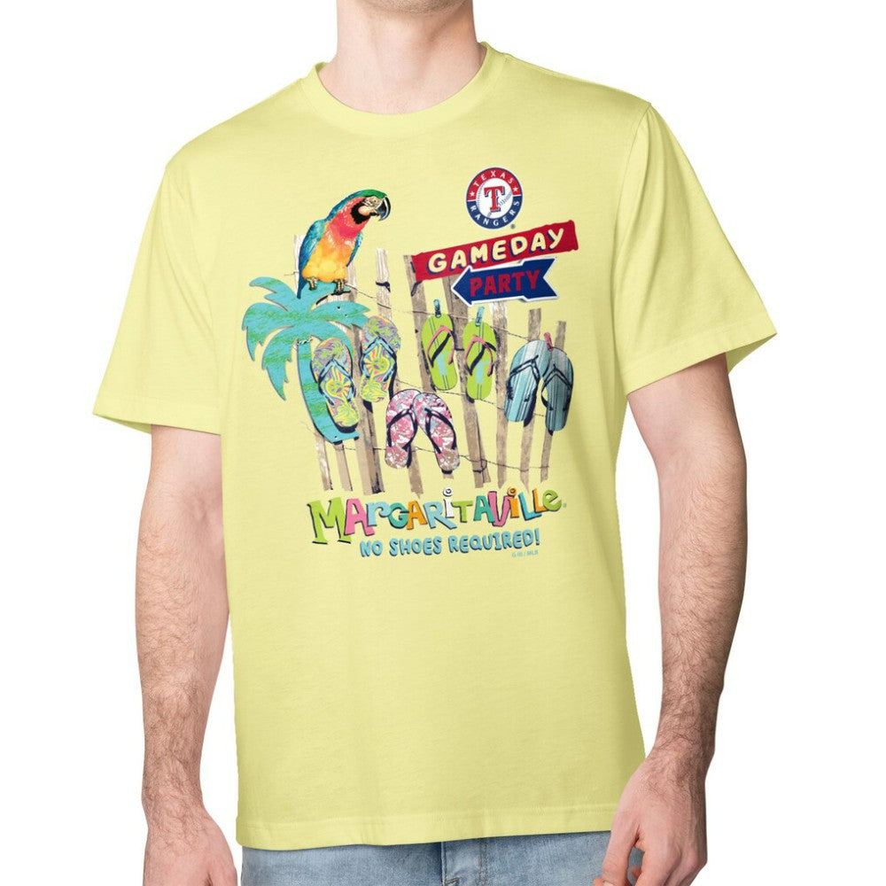 Texas Rangers Margaritaville Gameday Party T-Shirt Yellow