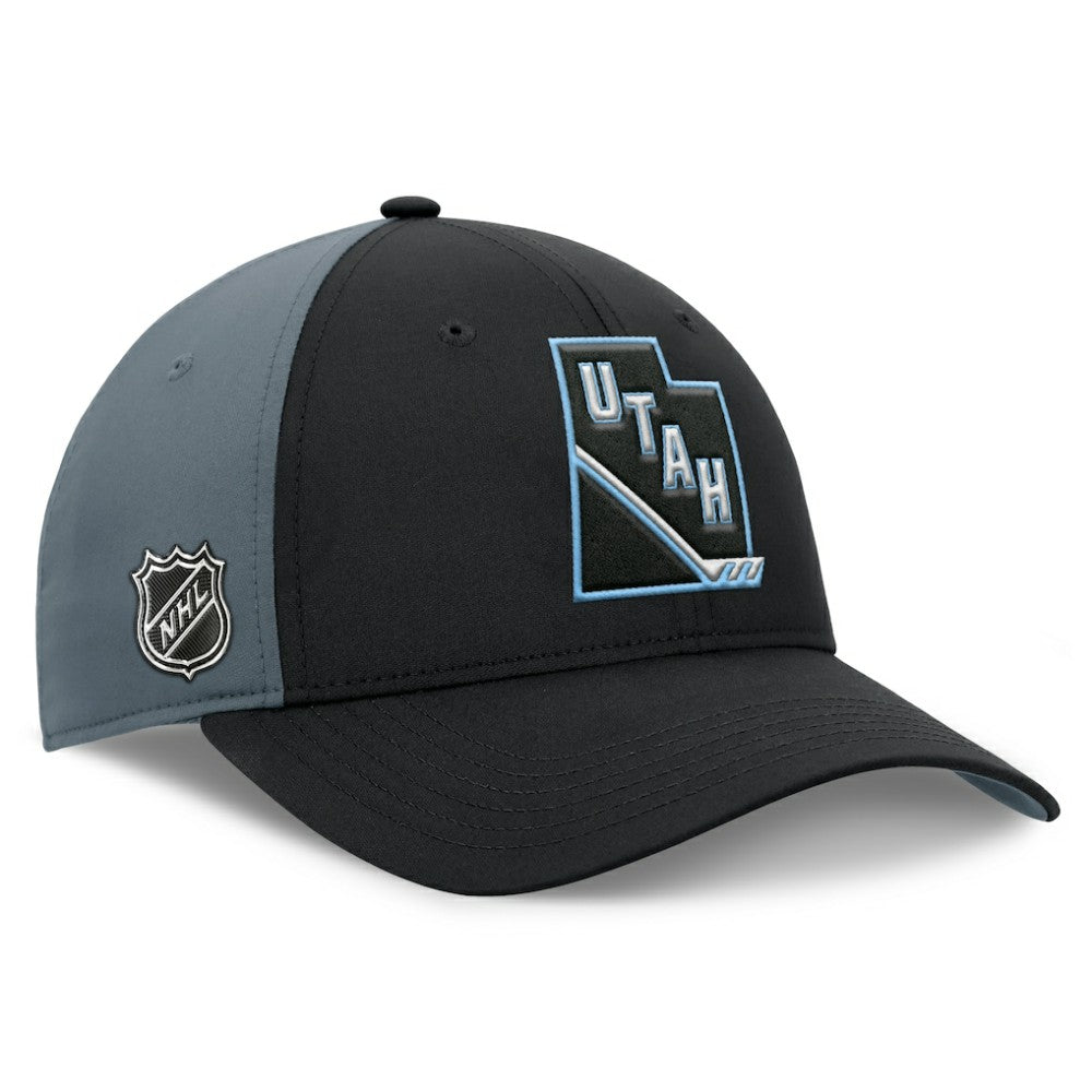 Utah Mammoth Fanatics Utah Badge Adjustable Hat - Black/Charcoal Hats
