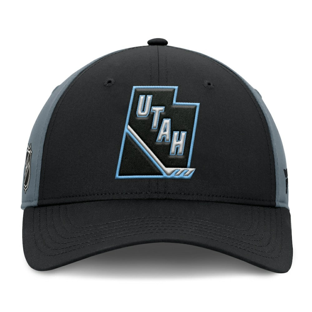 Utah Mammoth Fanatics Utah Badge Adjustable Hat - Black/Charcoal Hats