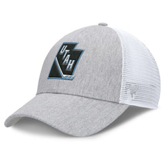 Utah Mammoth Fanatics Utah Badge Trucker Adjustable Hat - Gray/White Hats