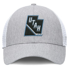 Utah Mammoth Fanatics Utah Badge Trucker Adjustable Hat - Gray/White Hats