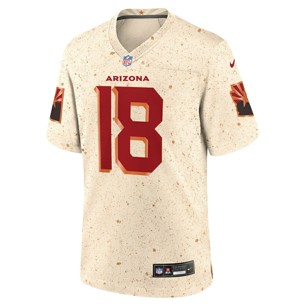 Marvin Harrison Jr. Arizona Cardinals 2025 Rivalries Collection Game Jersey - Natural cheap