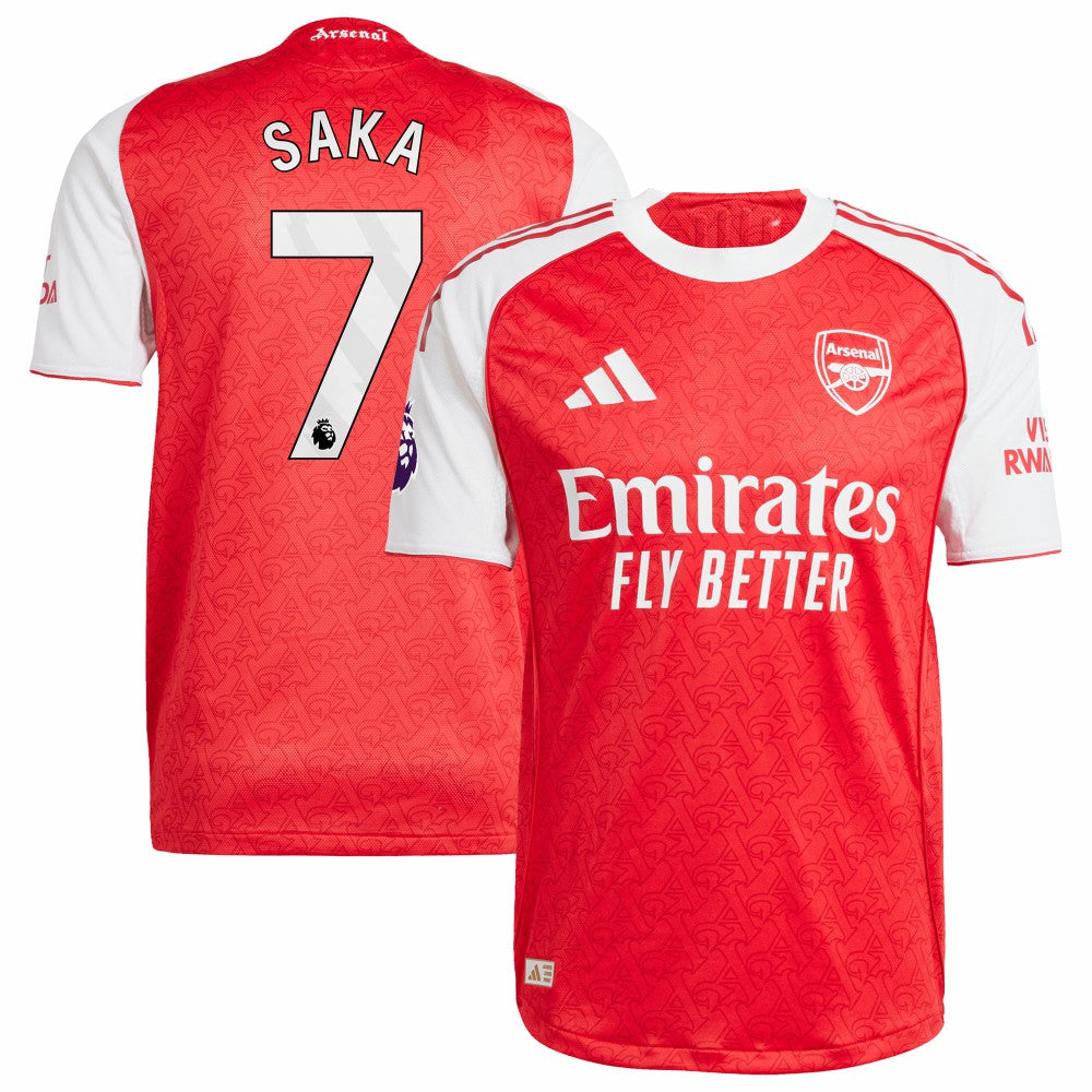 Bukayo Saka Arsenal 2025/26 Home Player Jersey - Red discount