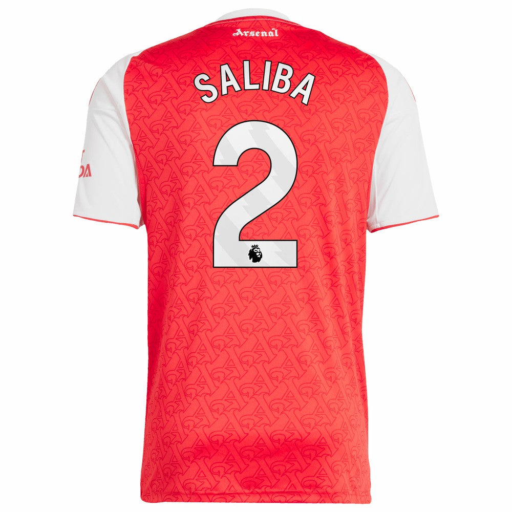 William Saliba Arsenal 2025/26 Home Replica Player Jersey - Red on sale