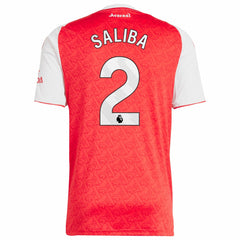 William Saliba Arsenal 2025/26 Home Replica Player Jersey - Red on sale