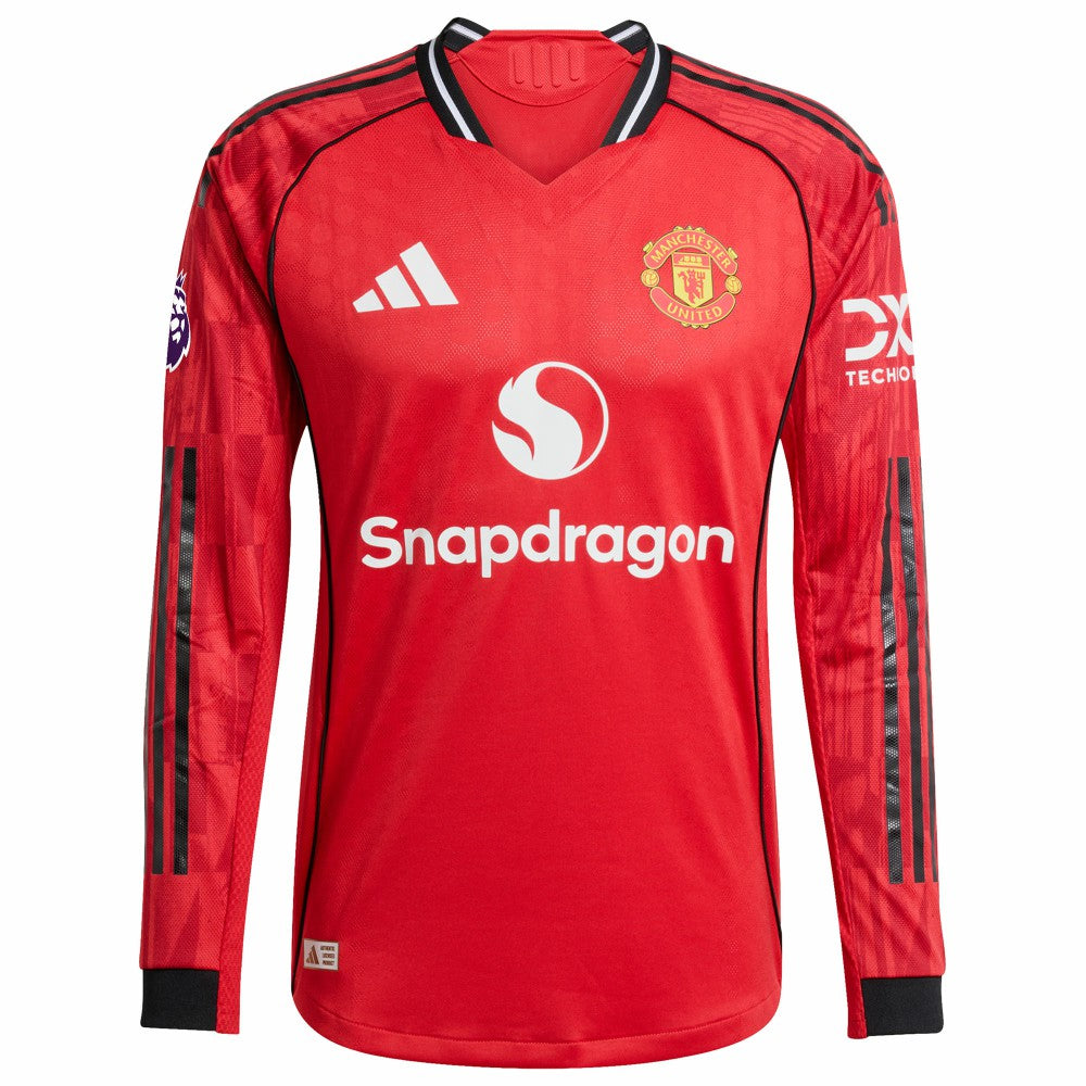 Kobbie Mainoo Manchester United Home 2025/26 Player Long Sleeve Jersey - Red shop