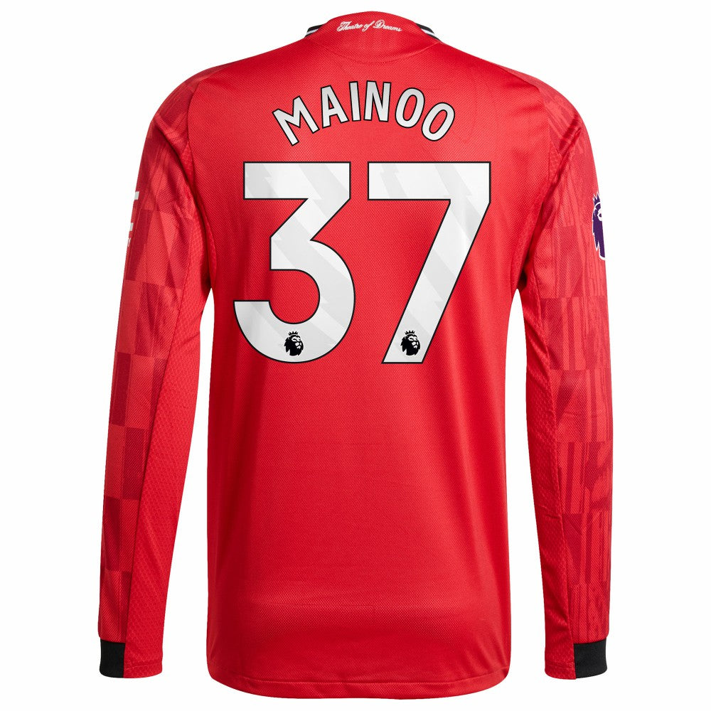 Kobbie Mainoo Manchester United Home 2025/26 Player Long Sleeve Jersey - Red shop