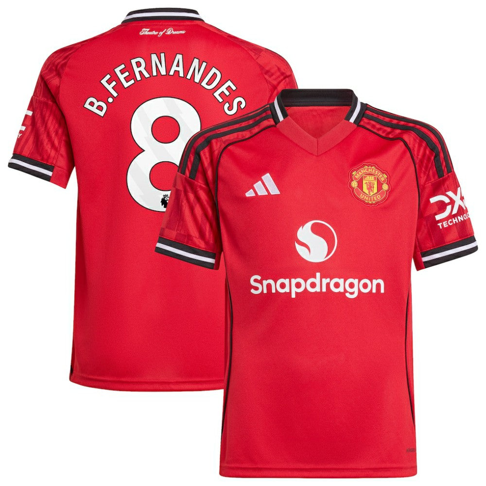 Bruno Fernandes Manchester United Youth Home 2025/26 Replica Player Jersey - Red outlet