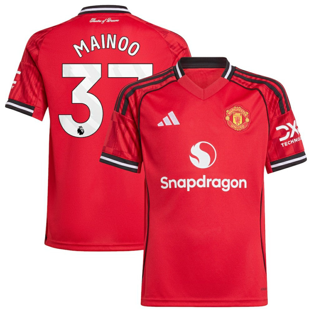 Kobbie Mainoo Manchester United Youth Home 2025/26 Replica Player Jersey - Red for sale