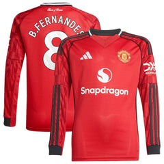 Bruno Fernandes Manchester United Youth Home 2025/26 Replica Player Long Sleeve Jersey - Red shop