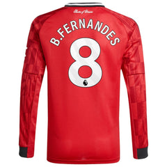 Bruno Fernandes Manchester United Youth Home 2025/26 Replica Player Long Sleeve Jersey - Red shop