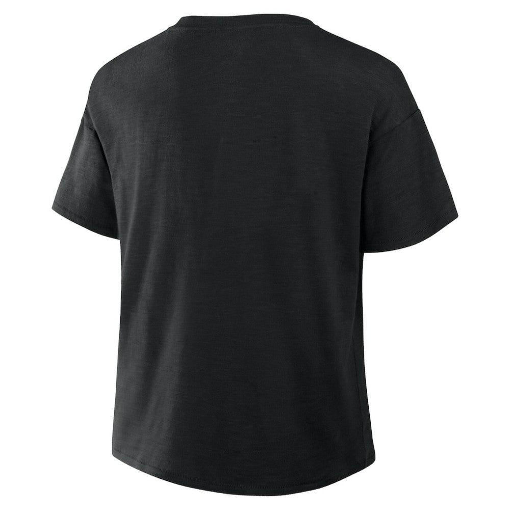 Utah Mammoth Fanatics Women's Combo Stadium Slub Boxy T-Shirt - Black T-shirts
