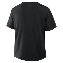 Utah Mammoth Fanatics Women's Combo Stadium Slub Boxy T-Shirt - Black T-shirts
