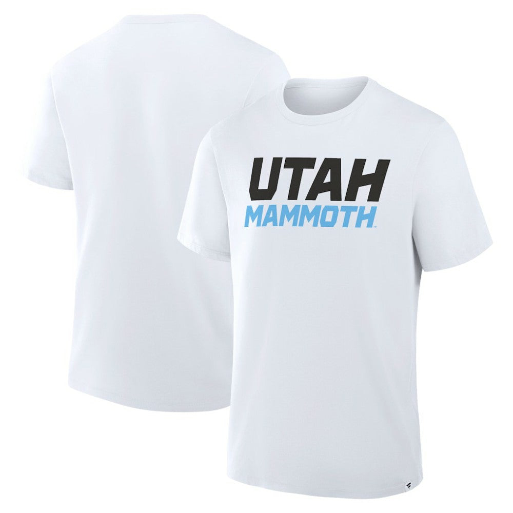 Utah Mammoth Fanatics Wordmark Legacy T-Shirt - White T-shirts