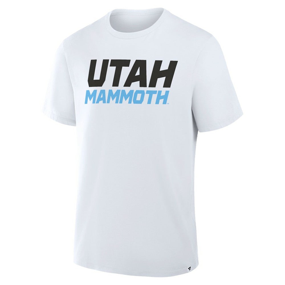 Utah Mammoth Fanatics Wordmark Legacy T-Shirt - White T-shirts