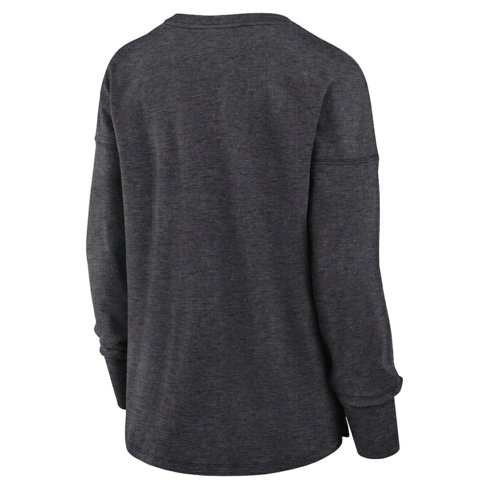 Utah Mammoth Fanatics Women's Primary Logo Legacy Long Sleeve T-Shirt - Heather Charcoal T-shirts