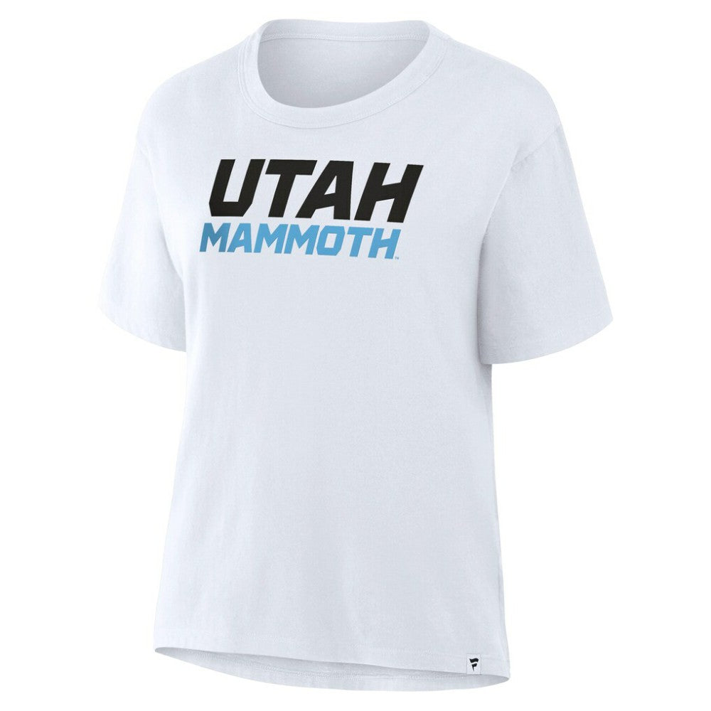 Utah Mammoth Fanatics Women's Wordmark Legacy T-Shirt - White T-shirts