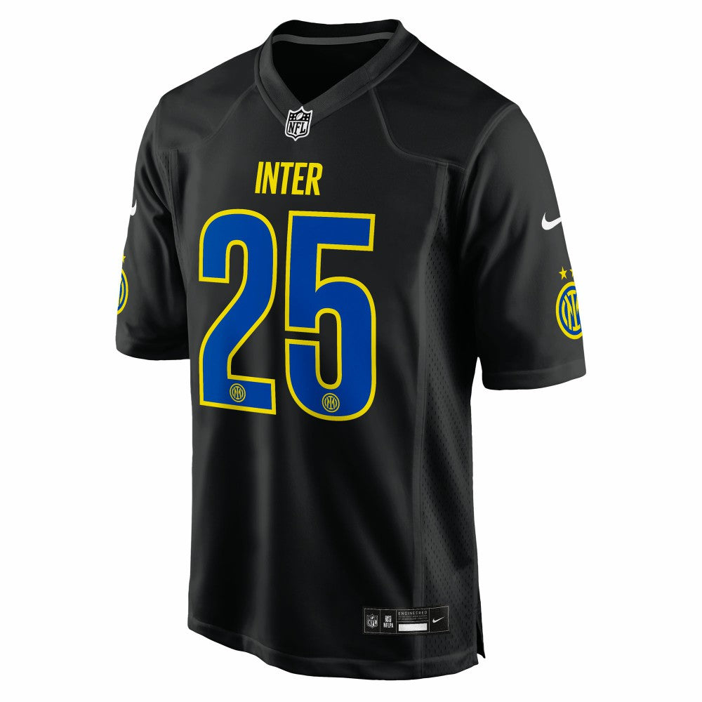 Inter Milan 2025 Soccer x NFL Game Jersey - Black discount