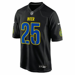 Inter Milan 2025 Soccer x NFL Game Jersey - Black discount