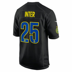 Inter Milan 2025 Soccer x NFL Game Jersey - Black discount