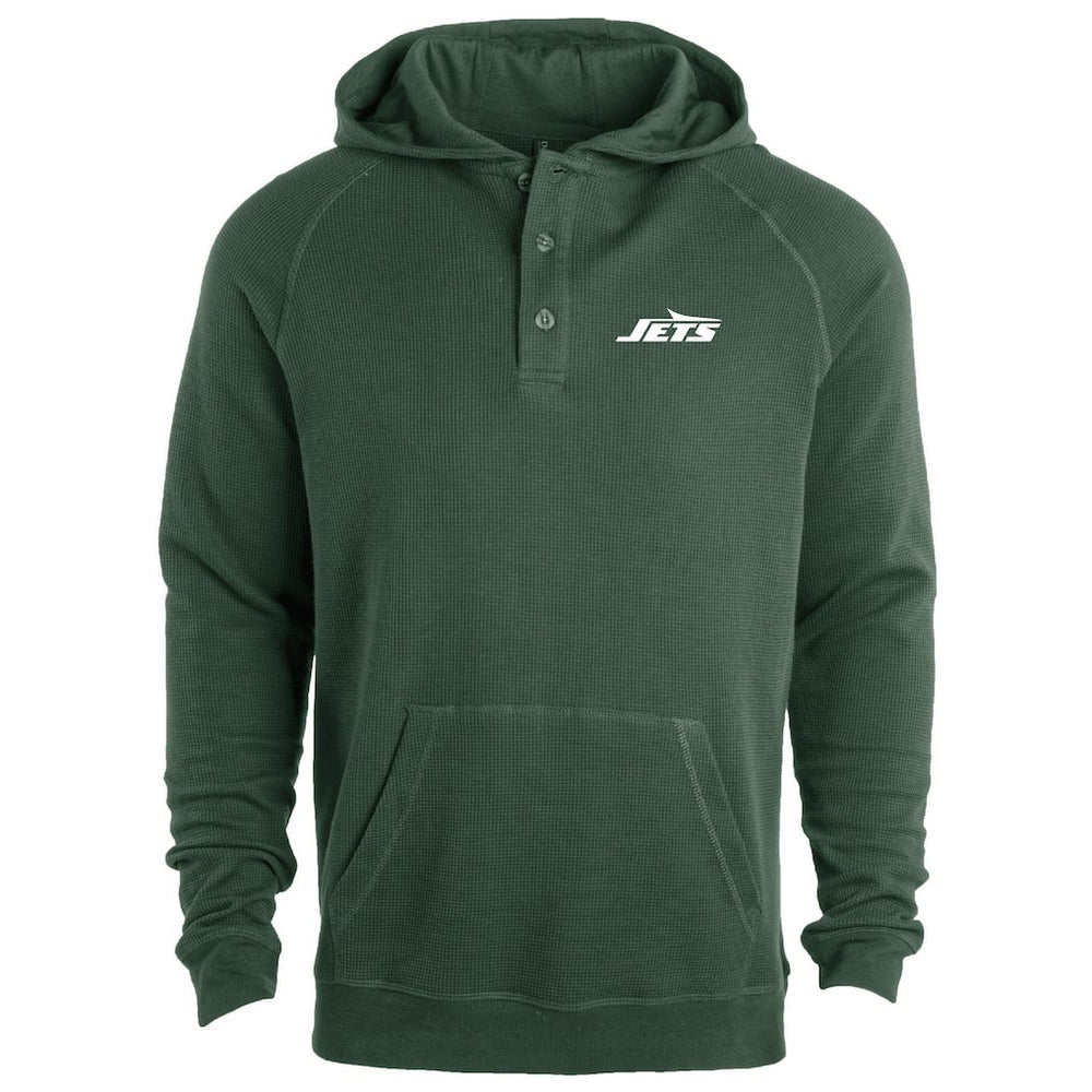 New York Jets Dunbrooke Montana Raglan Thermal Hoodie - Green sale
