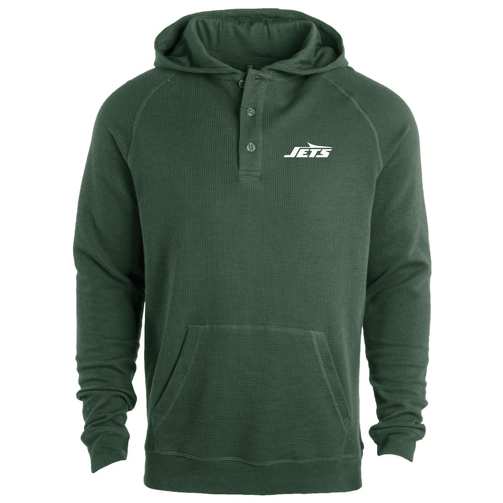 New York Jets Dunbrooke Montana Raglan Thermal Hoodie - Green sale