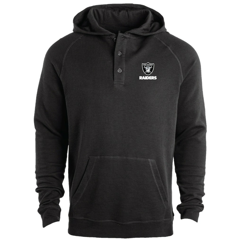 Las Vegas Raiders Dunbrooke Montana Raglan Thermal Hoodie - Black cheap