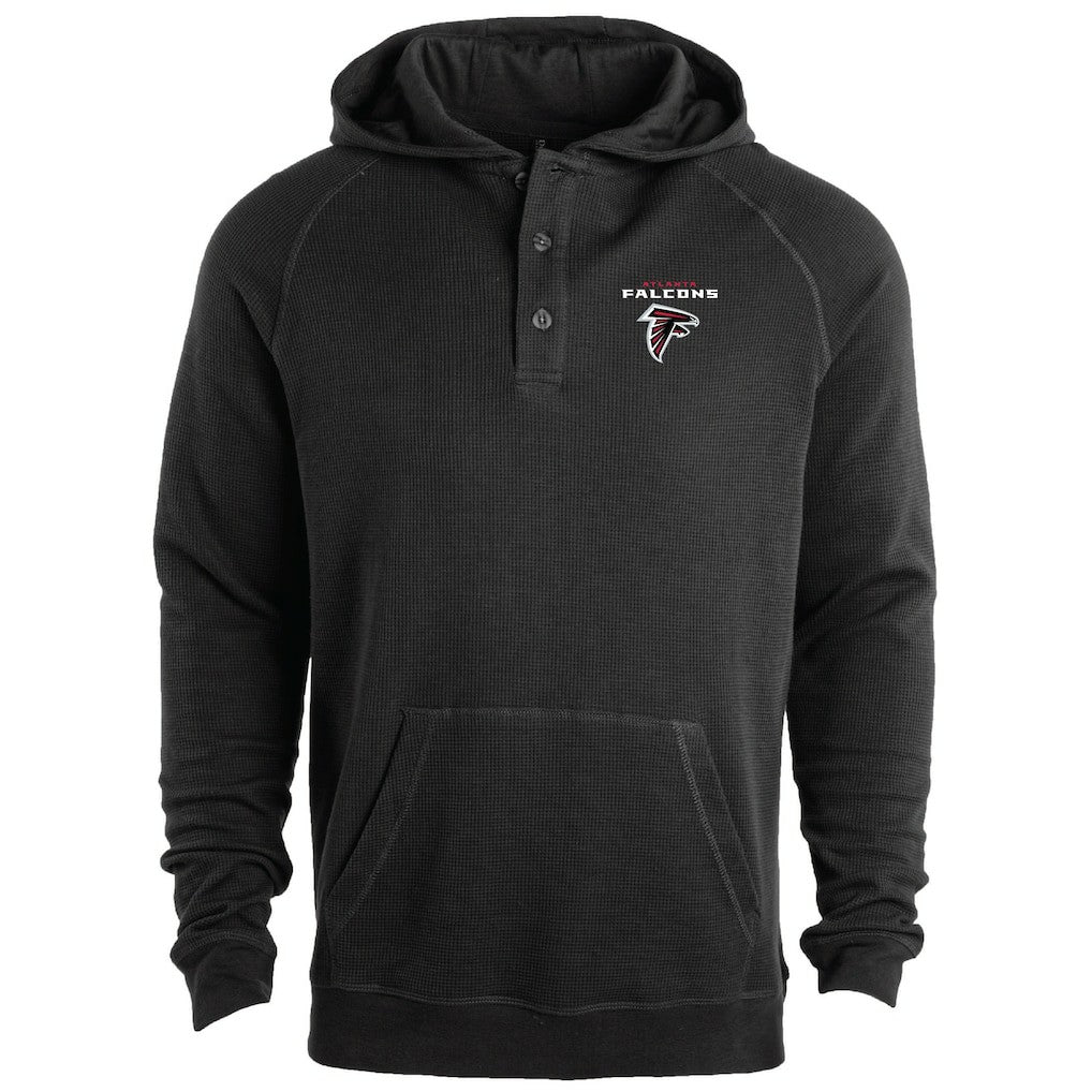 Atlanta Falcons Dunbrooke Montana Raglan Thermal Hoodie - Black cheap