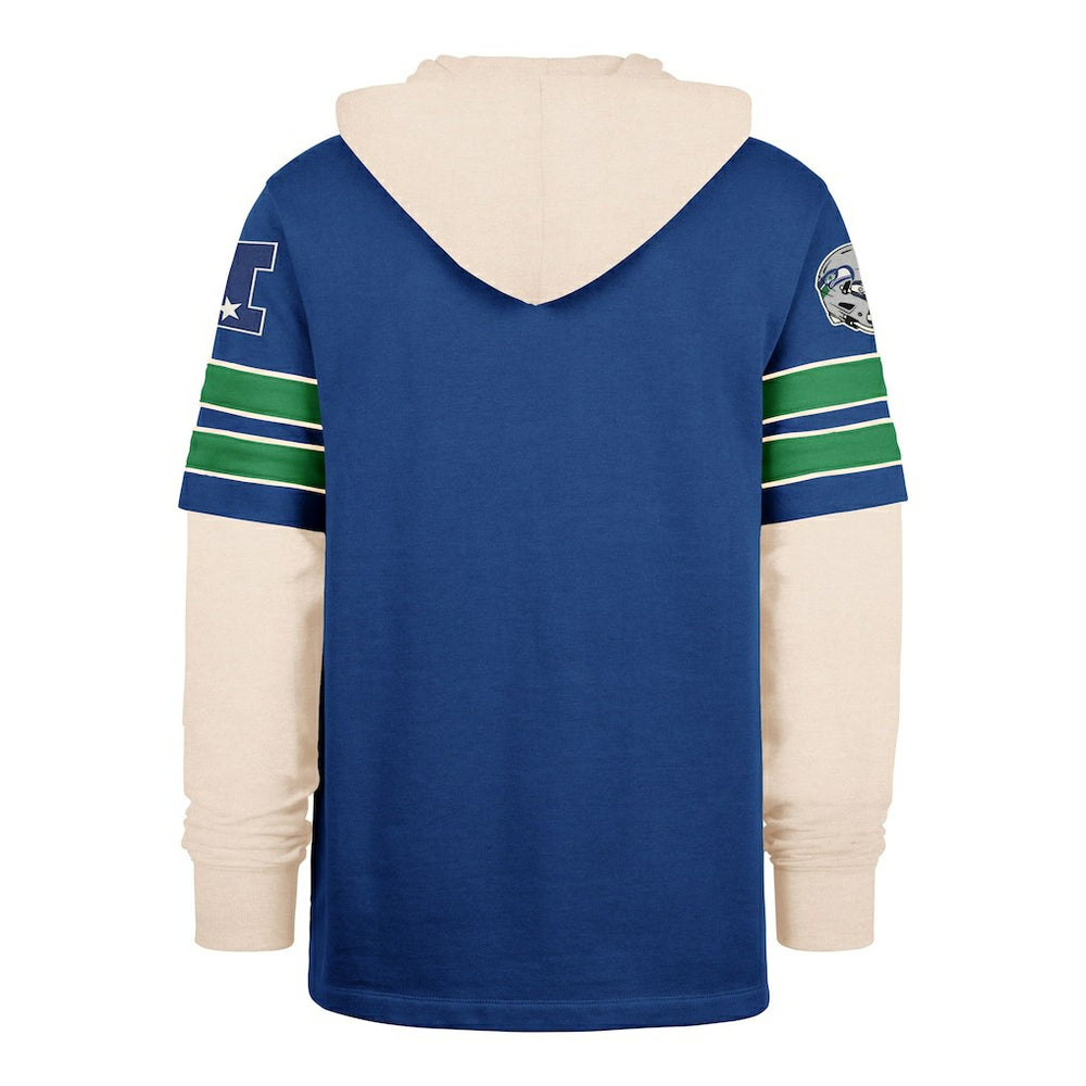 Seattle Seahawks '47 Big & Tall Split Zone Cornerback Hoodie - Royal cheap