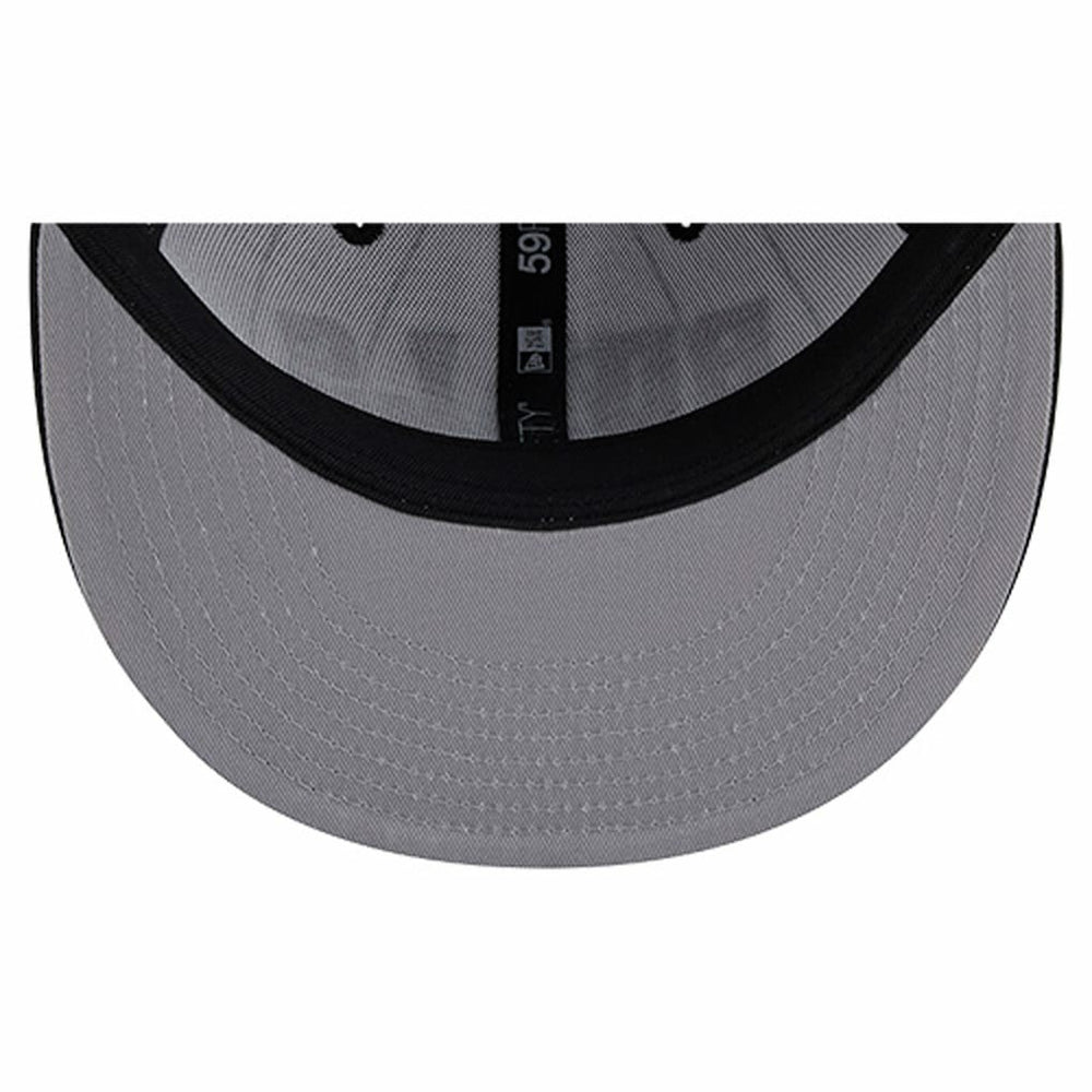 Chicago Bulls Wordmark Pinstripe 59FIFTY Fitted Hat - White discount