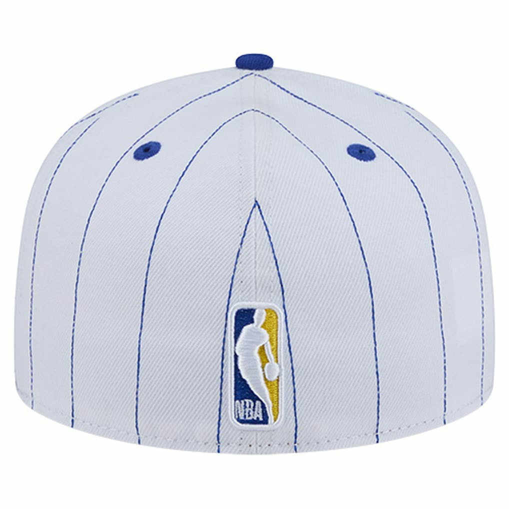 Golden State Warriors Wordmark Pinstripe 59FIFTY Fitted Hat sale - White online