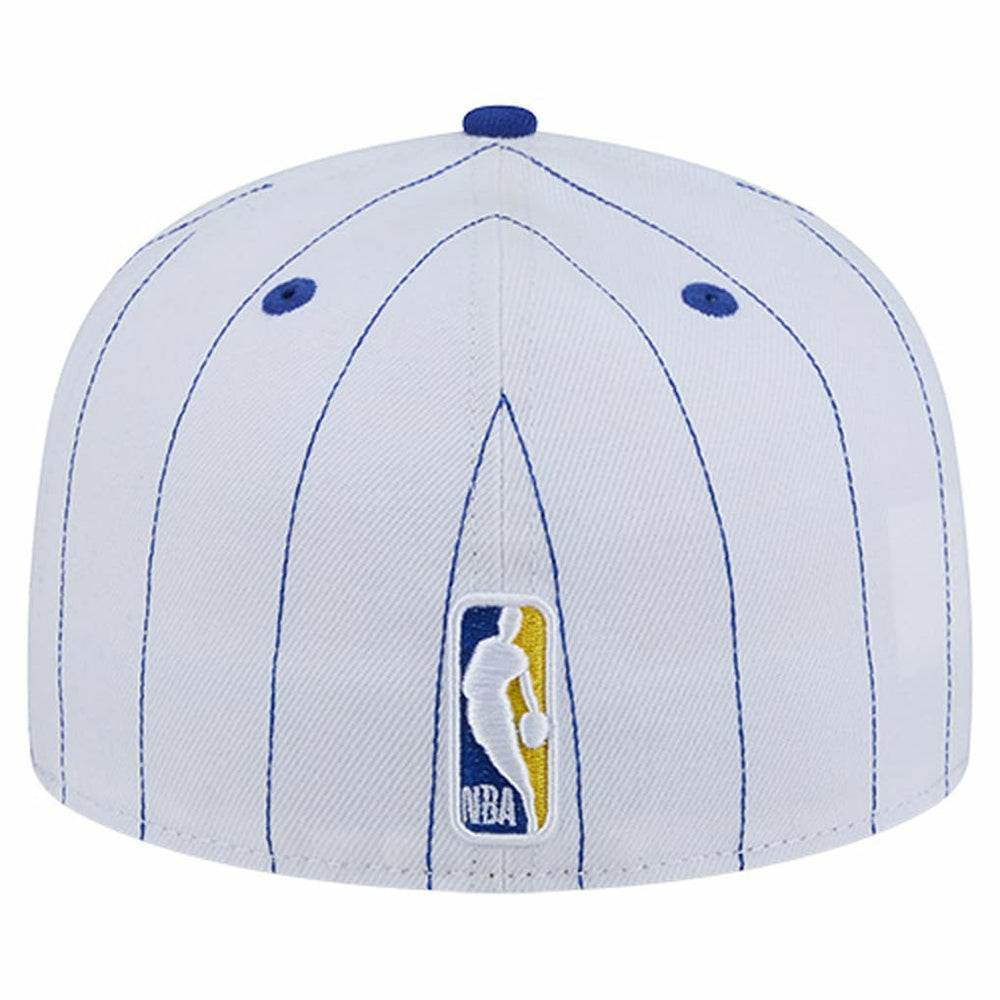 Golden State Warriors Wordmark Pinstripe 59FIFTY Fitted Hat sale - White online