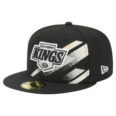 Los Angeles Kings New Era Faded Lines 59FIFTY Fitted Hat - Black Hats