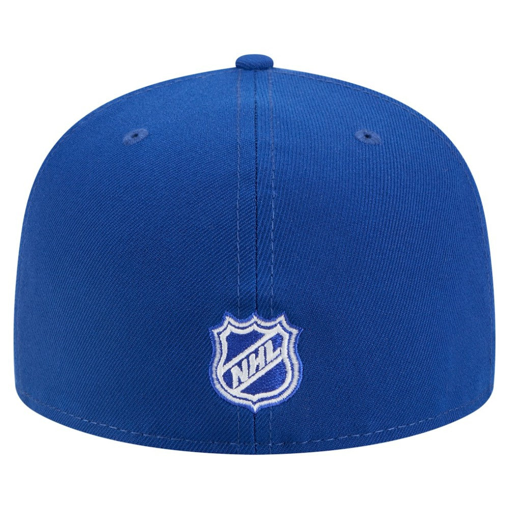 New York Rangers New Era Faded Lines 59FIFTY Fitted Hat - Blue Hats