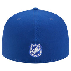 New York Rangers New Era Faded Lines 59FIFTY Fitted Hat - Blue Hats