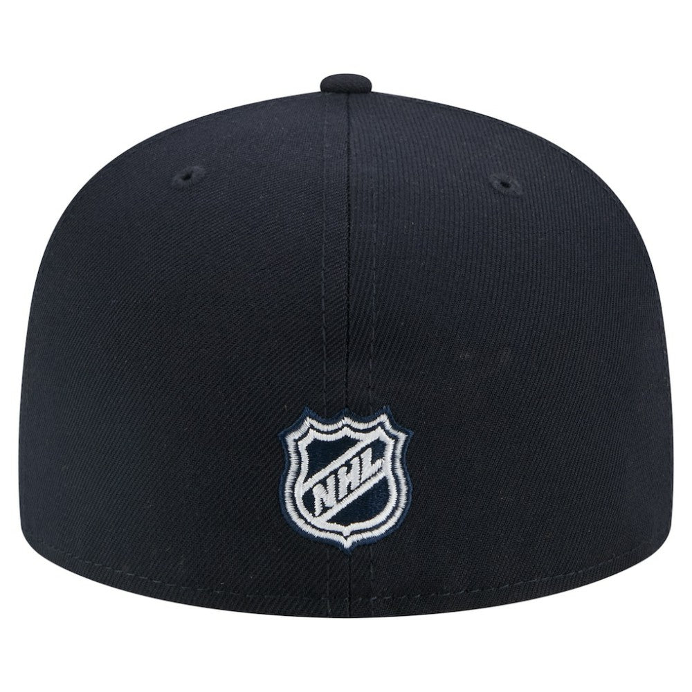Seattle Kraken New Era Faded Lines 59FIFTY Fitted Hat - Deep Sea Blue Hats
