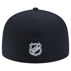Seattle Kraken New Era Faded Lines 59FIFTY Fitted Hat - Deep Sea Blue Hats