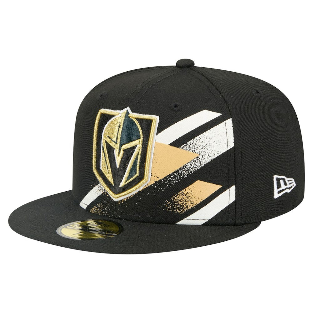 Vegas Golden Knights New Era Faded Lines 59FIFTY Fitted Hat - Black Hats