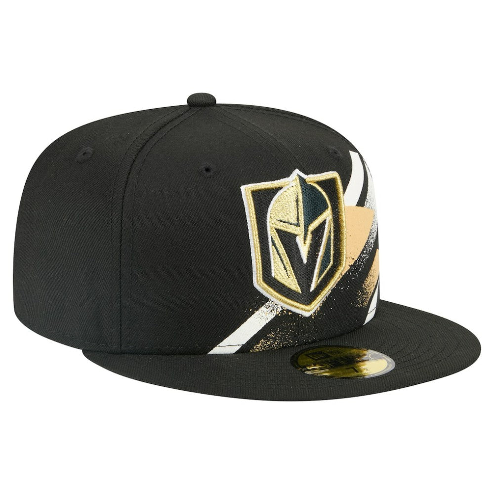Vegas Golden Knights New Era Faded Lines 59FIFTY Fitted Hat - Black Hats