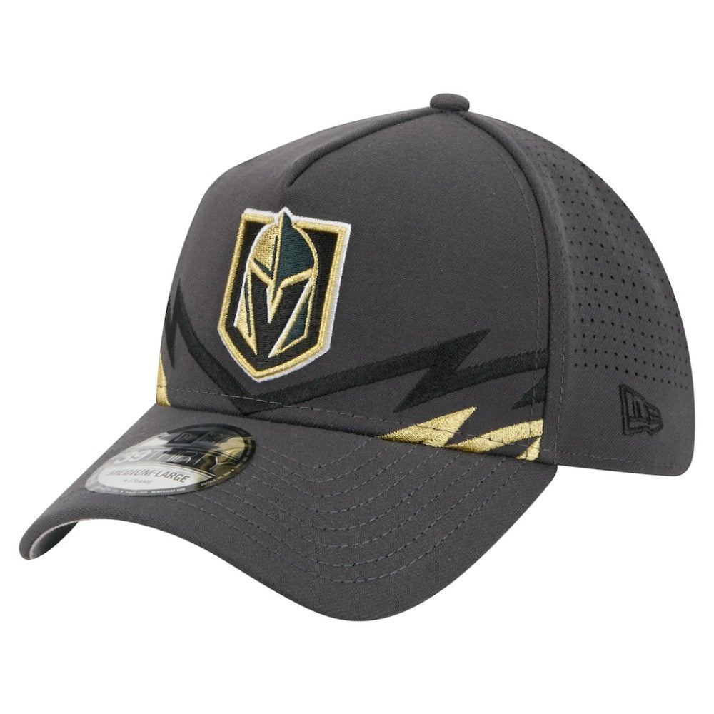 Vegas Golden Knights New Era Zig Zag 39THIRTY A-Frame Perforated Flex Hat - Gray Hats