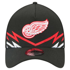Detroit Red Wings New Era 39THIRTY A-Frame Perforated Flex Hat - Black Hats