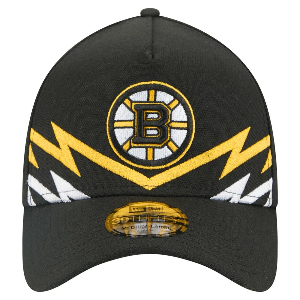 Boston Bruins New Era 39THIRTY A-Frame Perforated Flex Hat - Black Hats