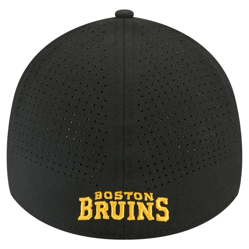Boston Bruins New Era 39THIRTY A-Frame Perforated Flex Hat - Black Hats