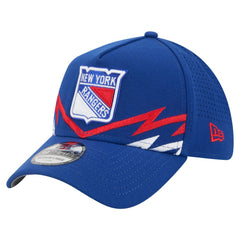 New York Rangers New Era 39THIRTY A-Frame Perforated Flex Hat - Blue Hats